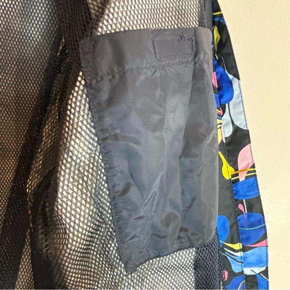 HELLY HANSEN Sz M Rain Jacket Hooded Floral Styled Pattern Pockets Vented Lining - Picture 10 of 10